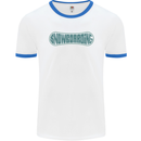Snowboarding Snow Board Mens Ringer T-Shirt White/Royal Blue