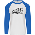 2 Tone Evolution Music 2Tone SKA Mens L/S Baseball T-Shirt White/Royal Blue