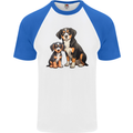 Entlebucher With Puppy Dog Mens S/S Baseball T-Shirt White/Royal Blue