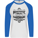 Romantic Walks Hardware Store Tradesman DIY Mens L/S Baseball T-Shirt White/Royal Blue