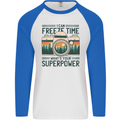 Freeze Time Photography Photographer Mens L/S Baseball T-Shirt White/Royal Blue