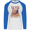 RPG Yeah We Like to Party Role Playing Game Mens L/S Baseball T-Shirt White/Royal Blue