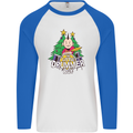 Christmas the Little Drummer Boy Funny Mens L/S Baseball T-Shirt White/Royal Blue