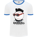 Baseball Punk Rocker Mens Ringer T-Shirt White/Royal Blue