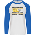 Arts and Crafts Funny Crafty Art Artist Mens L/S Baseball T-Shirt White/Royal Blue