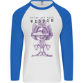 Wisdom Goblet Obscure Makabra Mens L/S Baseball T-Shirt White/Royal Blue