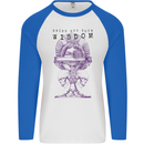 Wisdom Goblet Obscure Makabra Mens L/S Baseball T-Shirt White/Royal Blue