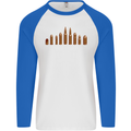 Bullets Hunting Army Military Sniper Mens L/S Baseball T-Shirt White/Royal Blue