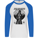 Jack the Ripper Halloween Horror Movie Mens L/S Baseball T-Shirt White/Royal Blue