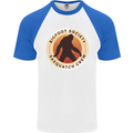 Bigfoot Society Sasquatch Crew Mens S/S Baseball T-Shirt White/Royal Blue