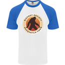 Bigfoot Society Sasquatch Crew Mens S/S Baseball T-Shirt White/Royal Blue