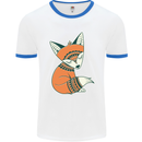 A Cute Tribal Fox Mens Ringer T-Shirt White/Royal Blue