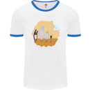 Storage Evolution Floppy Disk to Cloud PC Mens Ringer T-Shirt White/Royal Blue