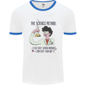 The Science Method Funny Chemistry Geek Mens Ringer T-Shirt White/Royal Blue