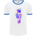 Psychedelic Magic Mushrooms LSD Mens Ringer T-Shirt White/Royal Blue