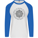 Truth is Guided By a Morale Compass Mens L/S Baseball T-Shirt White/Royal Blue