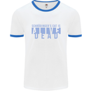 Schrodingers Cat Dead Alive Mens Ringer T-Shirt White/Royal Blue