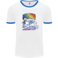 Live With Pride Unicorn Gay Pride Awareness LGBT Mens Ringer T-Shirt White/Royal Blue