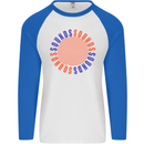 Sounds Mens L/S Baseball T-Shirt White/Royal Blue