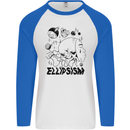 Ellipsism Missing Out on the Future Mens L/S Baseball T-Shirt White/Royal Blue