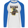 Catalorian Funny Cat Parody Mens L/S Baseball T-Shirt White/Royal Blue