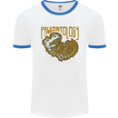 Dinosaur Fossil Paleontology Skeleton Mens Ringer T-Shirt White/Royal Blue