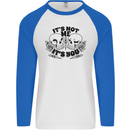 It's Not Me Anti Valentines Singles Day Skull Mens L/S Baseball T-Shirt White/Royal Blue