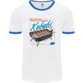 Abs Kebabs Funny Gym Overweight Fat Mens Ringer T-Shirt White/Royal Blue