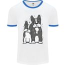 A Pair of Bulldogs Mens Ringer T-Shirt White/Royal Blue