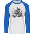 Tractor Life Is Better Farm Funny Farming Mens L/S Baseball T-Shirt White/Royal Blue