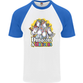 Dungeons & Unicorns Role Play Games RPG Mens S/S Baseball T-Shirt White/Royal Blue