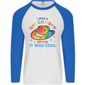 LGBT Gay Pride Cowboy Awareness Day Mens L/S Baseball T-Shirt White/Royal Blue