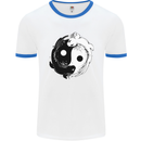 Yin Yang Axolotl Mens Ringer T-Shirt White/Royal Blue