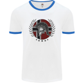 Norway Bodybuilding Flag Gym Training Spartan Mens Ringer T-Shirt White/Royal Blue