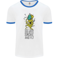 Weed Dont Drink & Drive Smoke and Fly Mens Ringer T-Shirt White/Royal Blue
