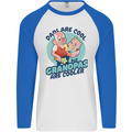 Grandpas are Cooler Grandparents Day Mens L/S Baseball T-Shirt White/Royal Blue