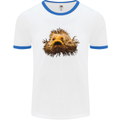 A Hairy Frogfish Mens Ringer T-Shirt White/Royal Blue