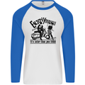 2Tone Enjoy Yourself 2 Tone SKA Music Mens L/S Baseball T-Shirt White/Royal Blue