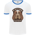 My Spinone Doesnt Like You Funny Dog Mens Ringer T-Shirt White/Royal Blue