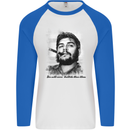 Che Guevara Sold More T-Shirts Than Ideas Mens L/S Baseball T-Shirt White/Royal Blue