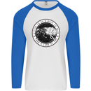 Viking a Wolf of Odin Than a Lamb of God Mens L/S Baseball T-Shirt White/Royal Blue