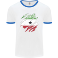 Torn Flag Somaliland Mens Ringer T-Shirt White/Royal Blue