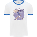 I Have a Badminton Attitude Mens Ringer T-Shirt White/Royal Blue