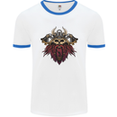 A Steampunk Viking Mens Ringer T-Shirt White/Royal Blue