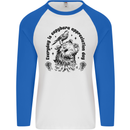 Capybara Appreciation Day Mens L/S Baseball T-Shirt White/Royal Blue