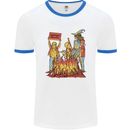 Support Your Local Witch Halloween Satire Mens Ringer T-Shirt White/Royal Blue