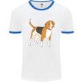 A Beagle Small Scent Hound Dog Mens Ringer T-Shirt White/Royal Blue