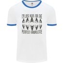 Shark Teeth Fossils Megalodon Palaeontology Mens Ringer T-Shirt White/Royal Blue