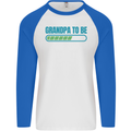 Grandpa to Be Funny New Baby Birth Mens L/S Baseball T-Shirt White/Royal Blue