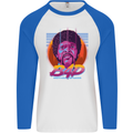 Bad Mother F#%ker Funny Offensive Movie Mens L/S Baseball T-Shirt White/Royal Blue